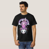 Kawaii Pastel Gothic Cute Creepy Rabbit T-shirt (Voorkant volledig)