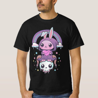 Kawaii Pastel Gothic Cute Creepy Rabbit T-shirt