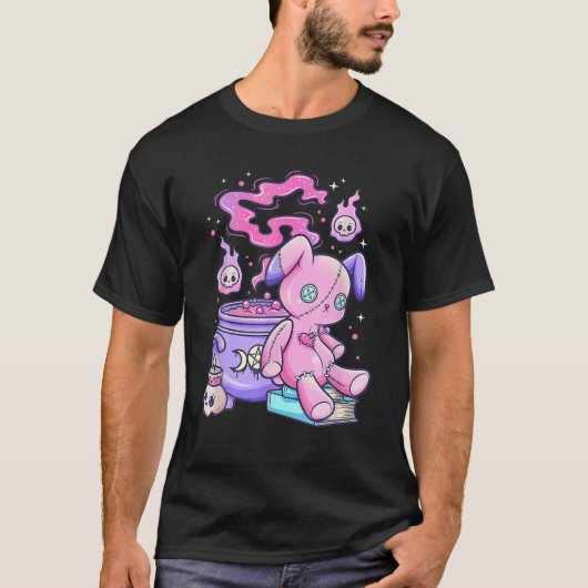 Kawaii Pastel Gothic Cute Creepy Witchy Beer T-shirt (Voorkant)
