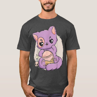 Kawaii Pastel Gothic Cute Creepy Witchy Cat Boba A T-shirt