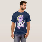 Kawaii Pastel Gothic Cute Creepy Witchy Cat en T-shirt (Voorkant volledig)