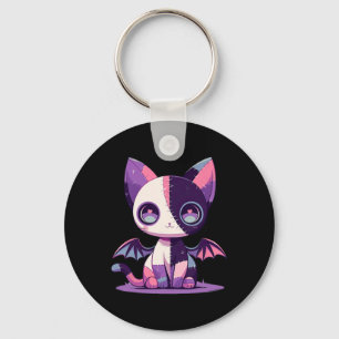 Kawaii Pastel Gothic griezelig Schattige Witchy Zo Sleutelhanger
