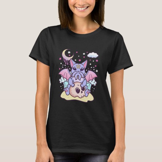 Kawaii Pastel Gothic I Cute Creepy Zee T-shirt (Voorkant)