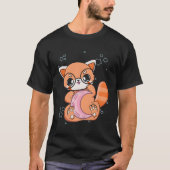 Kawaii Pastel Gothic Rode Panda Chibi Anime Moon T-shirt (Voorkant)