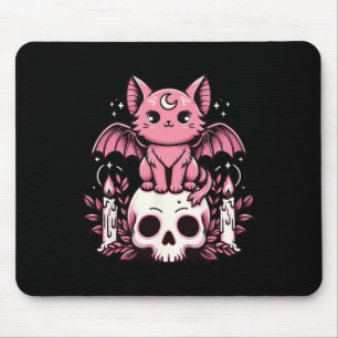 Kawaii Pastel Gothic Schattige Creepy Cat Bat Skel Muismat