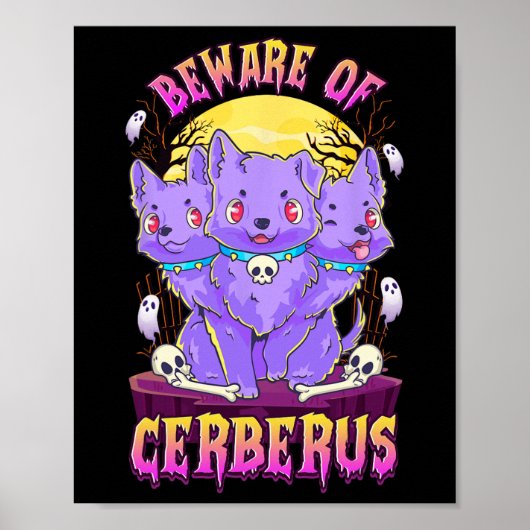 Kawaii Pastel Gothic Schattige griezelig 3-koppige Poster (Voorkant)