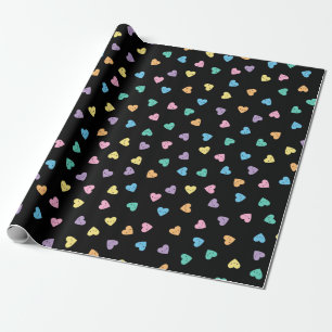 Kawaii Pastel Gothic Snoep Hearts Cadeaupapier