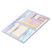 Kawaii Pastel Grid Dagelijkse Planner Notitieblok (Schuin)
