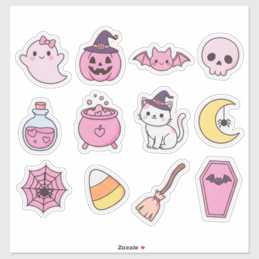 Kawaii Pastel Halloween Magische Stickerpakking Sticker (Vel)