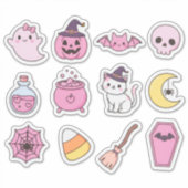 Kawaii Pastel Halloween Magische Stickerpakking Sticker (Voorkant)