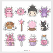 Kawaii Pastel Haunted Treats Sticker Pack (Vel)