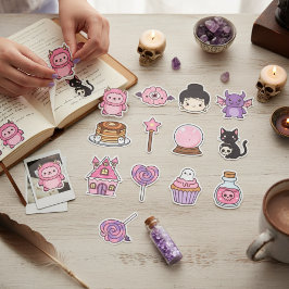 Kawaii Pastel Haunted Treats Sticker Pack