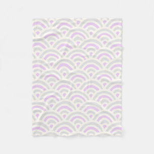 Kawaii Pastel Japans Seigaiha Patroon Fleece Deken