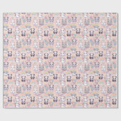 Kawaii Pastel Katten en Bunnies Behang Cadeaupapier (Vlak)