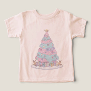 Kawaii Pastel Kerstboom Schattig Roze & Blauw