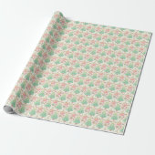 Kawaii Pastel Kerstmis Cadeaupapier (Uitgerold)