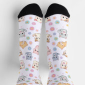 Kawaii Pastel Kittens en Bloemen Sokken (Top)