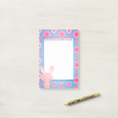 Kawaii pastel Konijn Bloemige Memo Post-it® Notes (Op bureau)