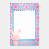 Kawaii pastel Konijn Bloemige Memo Post-it® Notes (Voorkant)