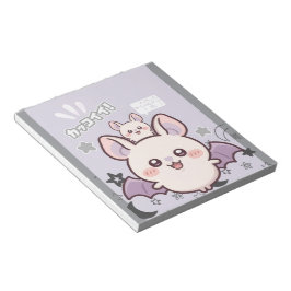 Kawaii Pastel Lavender Bat & Baby  – Cute  Notitieblok