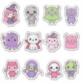 Kawaii Pastel Monster Mash Sticker Pack (Voorkant)