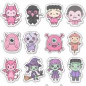 Kawaii Pastel Monster Squad Sticker Pack (Voorkant)
