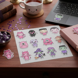 Kawaii Pastel Monster Squad Sticker Pack