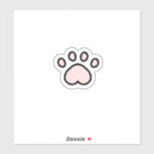 Kawaii Pastel Pink Cat Paw Sticker (Vel)