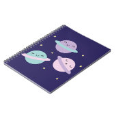 Kawaii Pastel Planets Notitieboek (Linkerzijde)