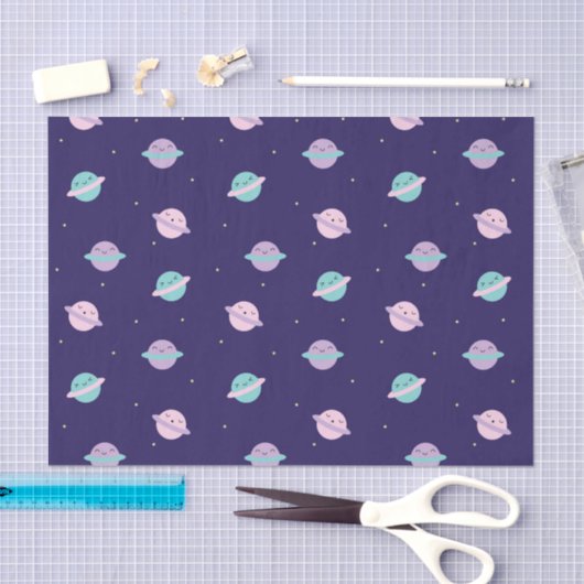 Kawaii Pastel Planets Tissuepapier (Craft)