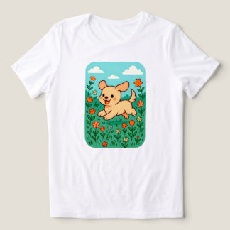 Kawaii Pastel Puppy | Schattigee vrolijke hond Tri-Blend Shirt
