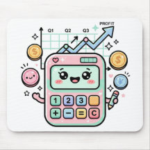 Kawaii Pastel Rekenmachine Financiën Student Stick
