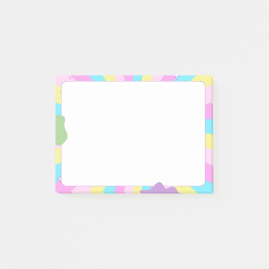 Kawaii Pastel Retro Sunburst Esthetiek Post-it® Notes (Voorkant)