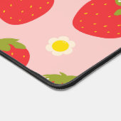 Kawaii Pastel Roze Aardbei Bureaumat  (Hoek)