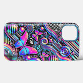Kawaii Pastel Schattige Doodle iPhone 13 Hoesje (Achterkant (horizontaal))