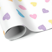 Kawaii Pastel Snoep Harten Cadeaupapier (Rol Hoek)