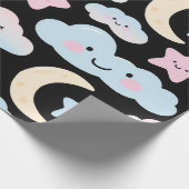 Kawaii Pastel Sterren & Wolken Inpakpapier (Hoek)