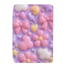 Kawaii Pastel Strikjes & Harten Naadloos Patroon