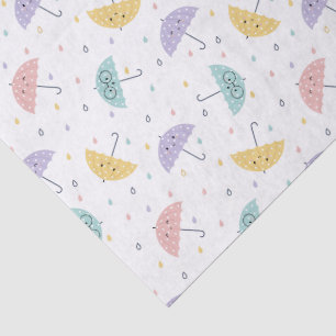 Kawaii Pastel Umbrella Patroon Weefsel Papier