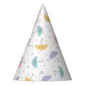 Kawaii Pastel Umbrella Pattern Party Pet Feesthoedjes (Links)