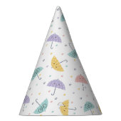 Kawaii Pastel Umbrella Pattern Party Pet Feesthoedjes (Rechts)
