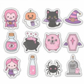 Kawaii Pastel Vampire & Friends Sticker Pack  (Voorkant)