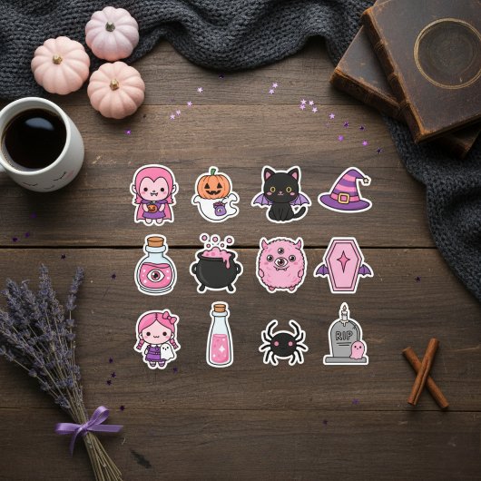 Kawaii Pastel Vampire & Friends Sticker Pack 