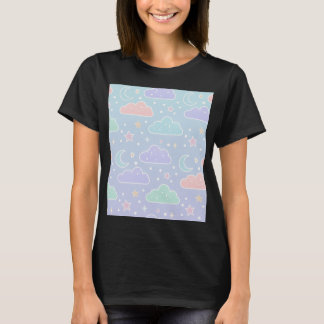 Kawaii Pastel Wolken Esthetisch T-shirt