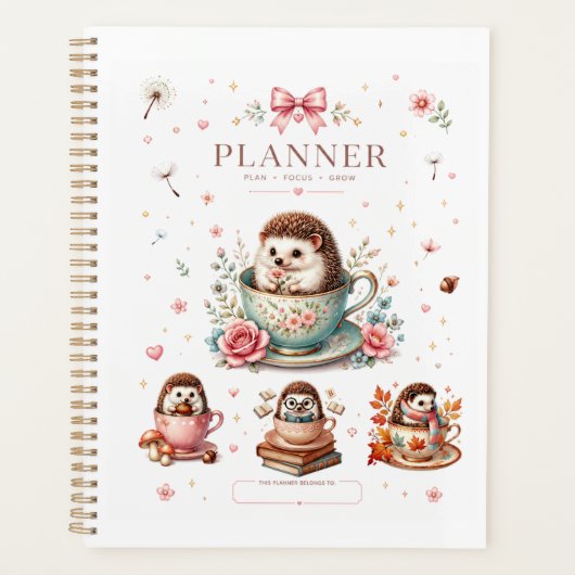 Kawaii Pastel Zachte Luxe Dagelijkse Organizer (Voorkant)
