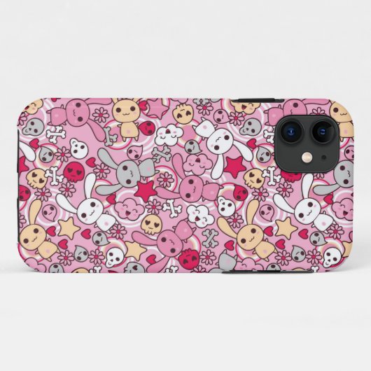 Kawaii-patroon Case-Mate iPhone Case (Achterkant (horizontaal))