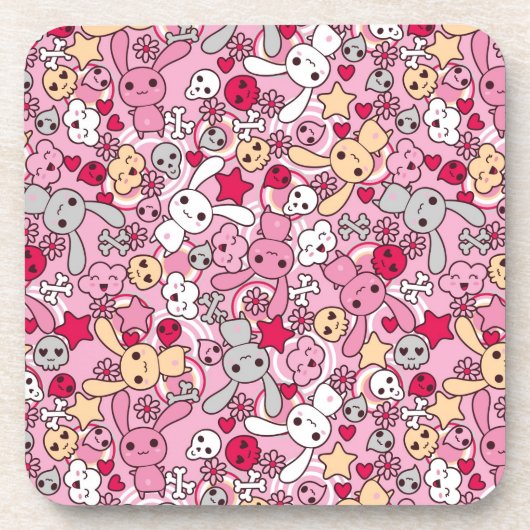 Kawaii-patroon Drankjes Onderzetter (Voorkant)