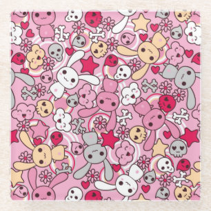 Kawaii-patroon Glazen Onderzetter
