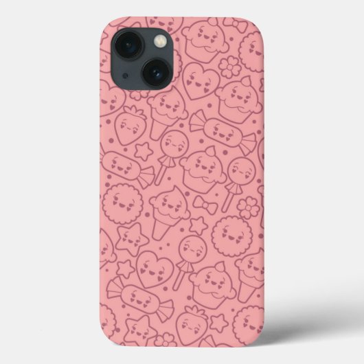 Kawaii-patroon met schattige koekjes Case-Mate iPhone case (Achterkant)