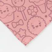 Kawaii-patroon met schattige koekjes fleece deken (Hoek)